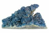 Blue Cubic Fluorite on Quartz - China #128585-3